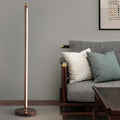 Linear Wood Copper Acrylic Floor Lamp