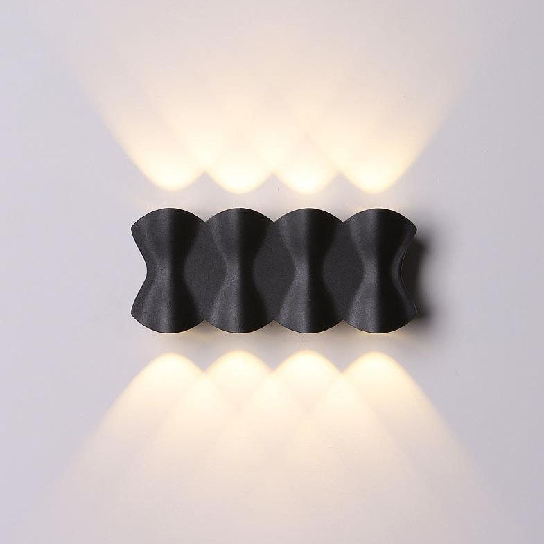 Rectangle Wave Aluminum Patio Outdoor Light