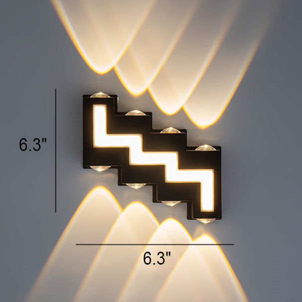 Square Geometric Luminous Outdoor Light