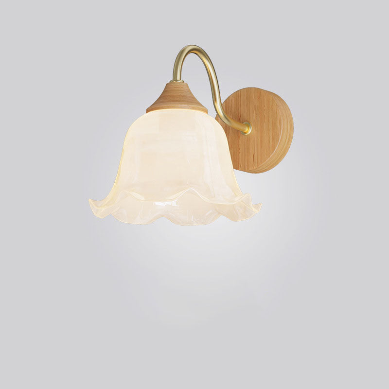 Striped Glass Round Log Wall Lamp