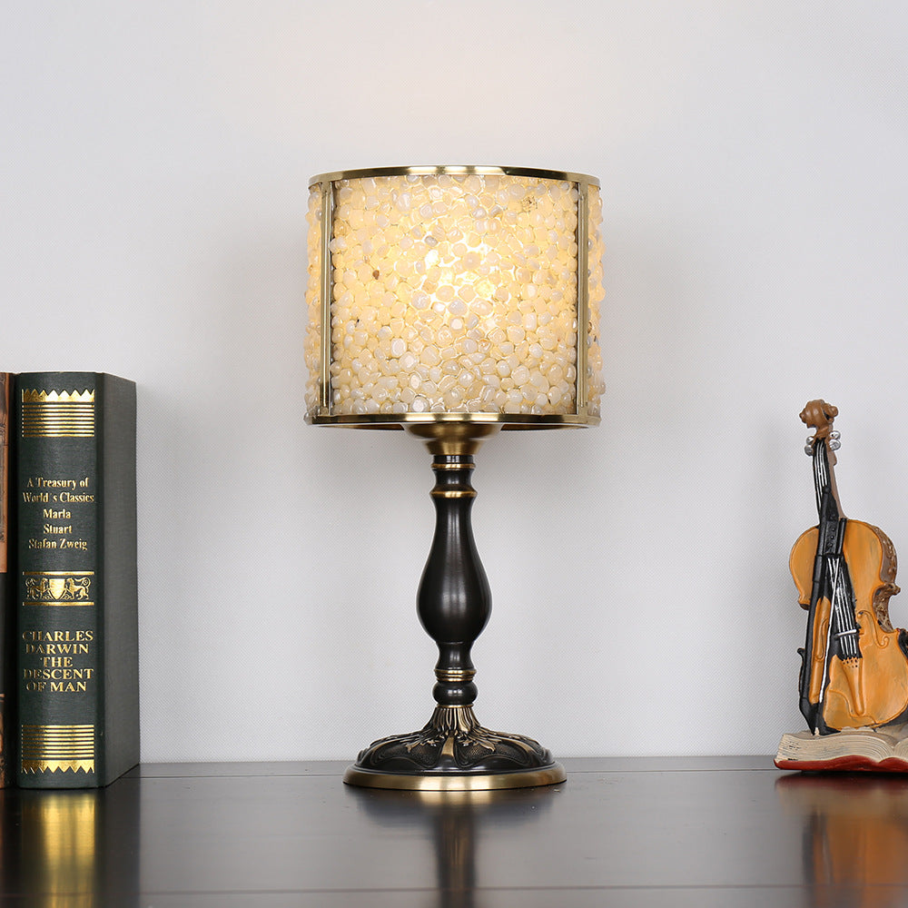 Crystal Stone Full Copper Table Lamp