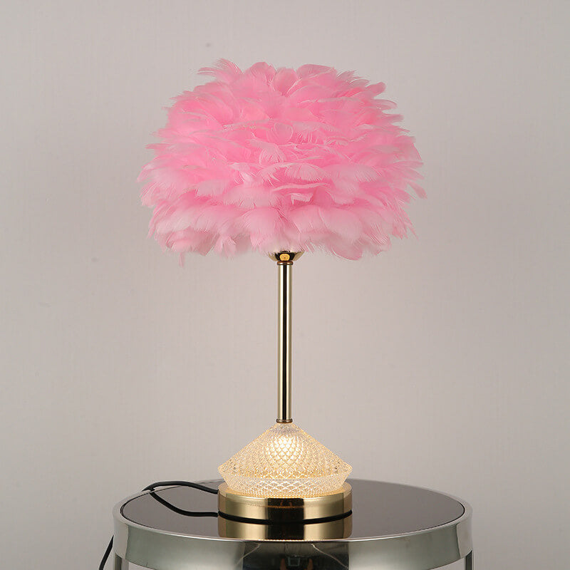 Feather Diamond Acrylic Decorative Table Lamp