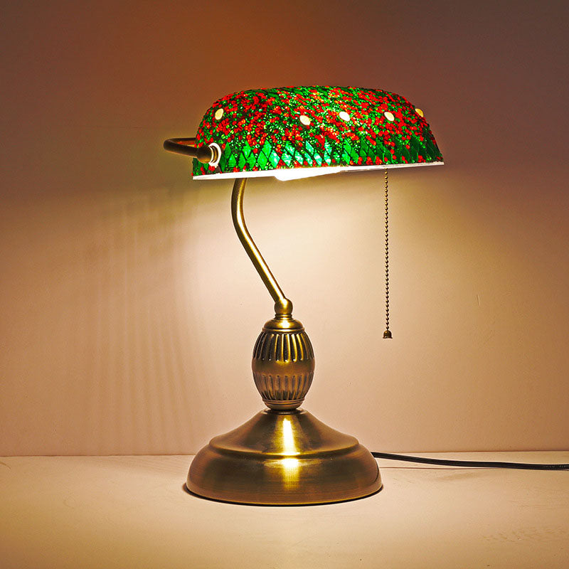 Iron Glass Rectangular Mosaic Table Lamp