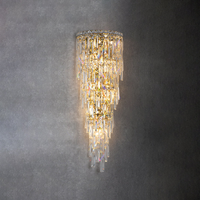 Crystal Tassel Half Living Wall Lamp