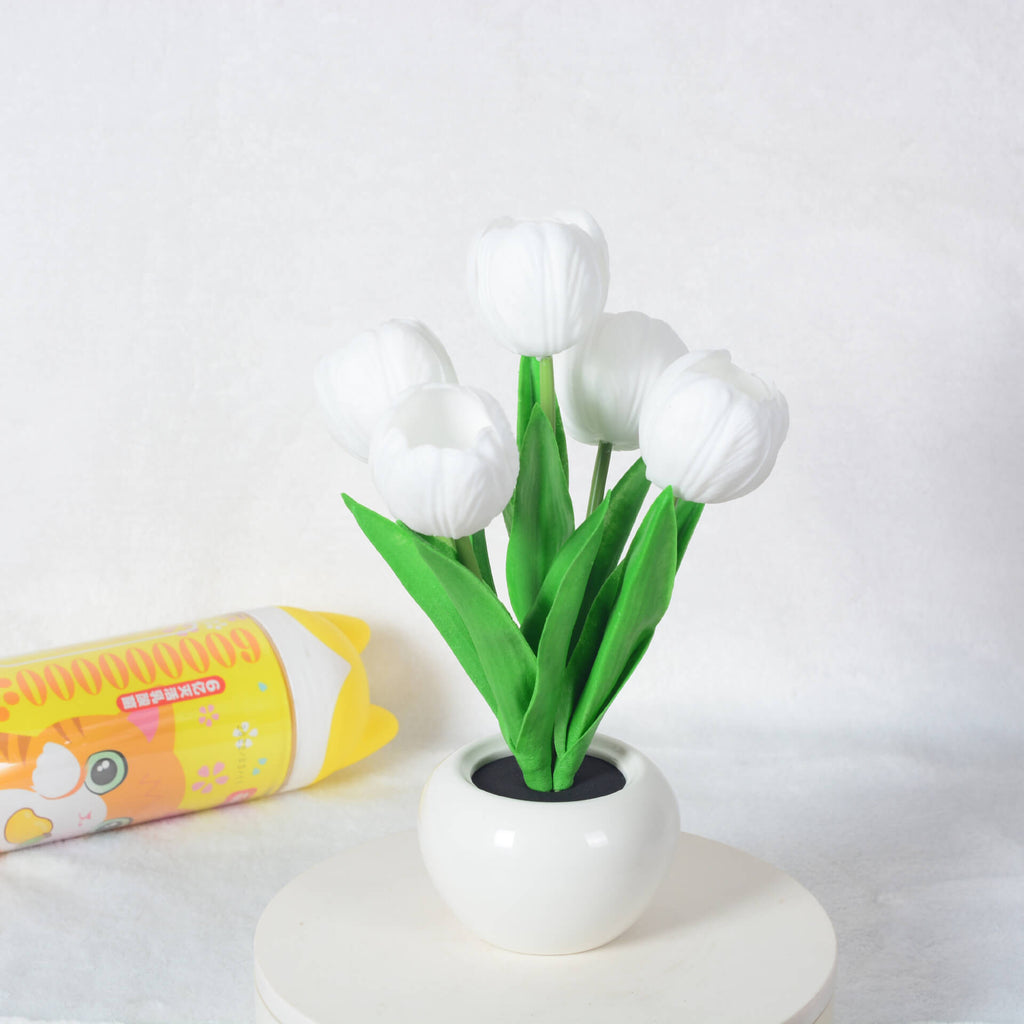 Simulation Tulip Peony Night Table Lamp