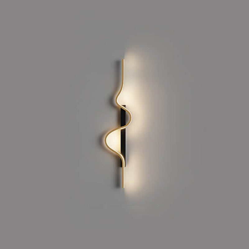 Long Wave Design Aluminum Wall Lamp