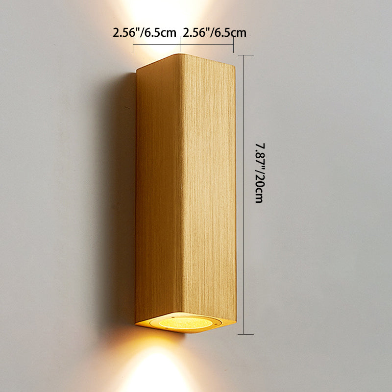 Rectangular Aluminum Bedroom Wall Lamp