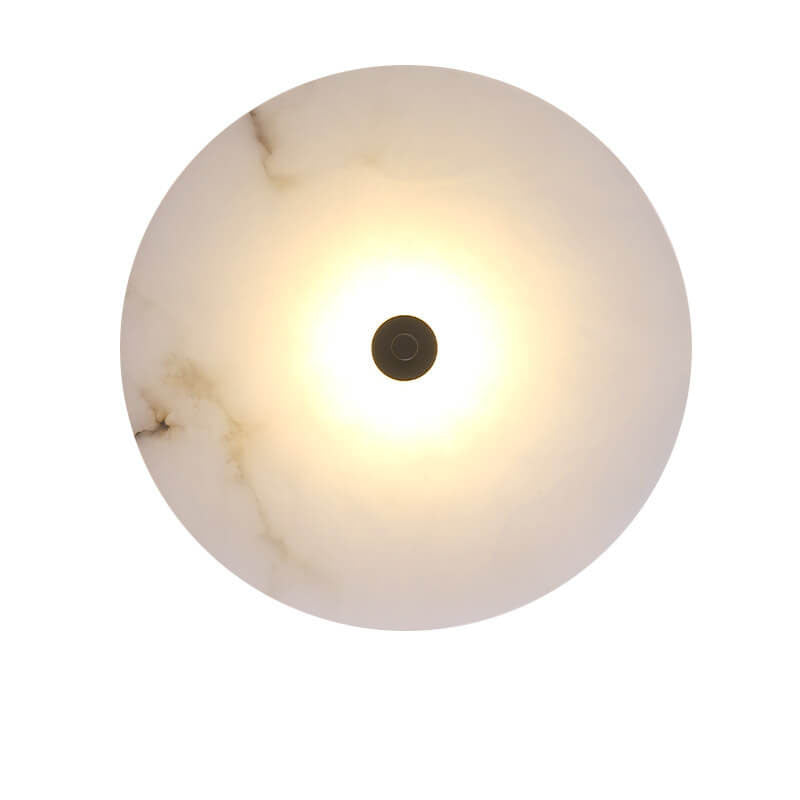 Round Marble Iron Wall Lamp