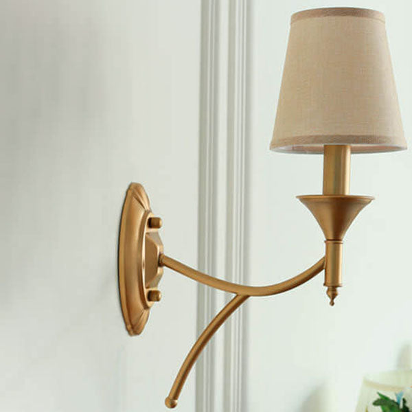 Iron Fabric Mushroom Wall Lamp