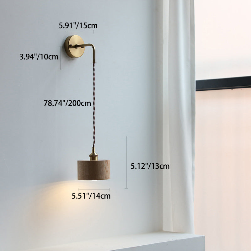 Round Cone Dome Copper Wall Lamp