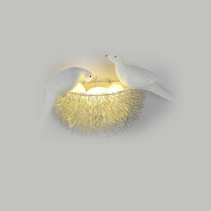 Aluminum Bird's Nest Living 3-Light Wall Lamp