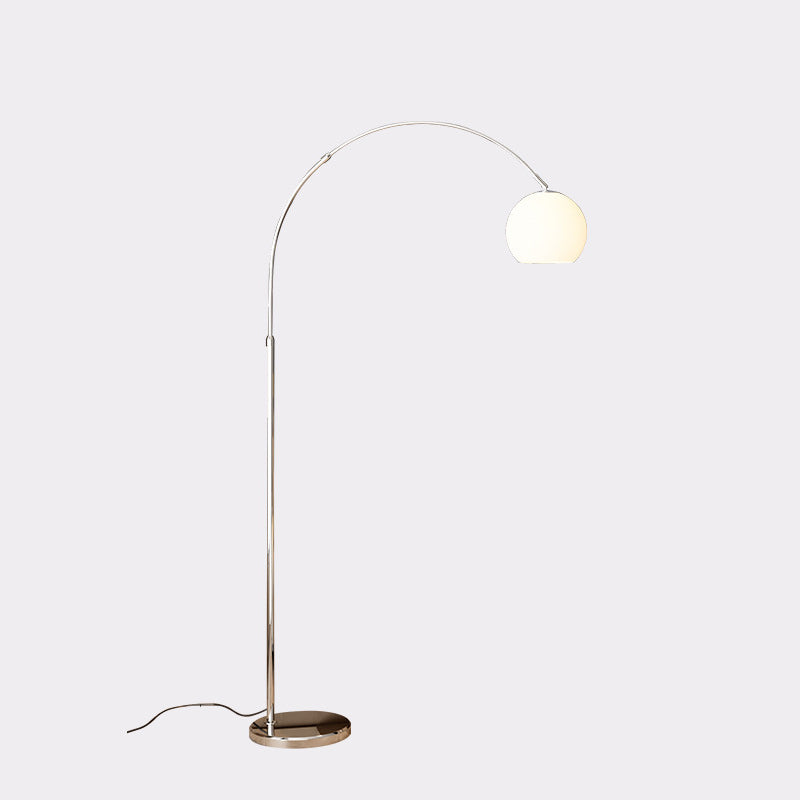 Contemporary Scandinavian Glass Round Floor Lamp
