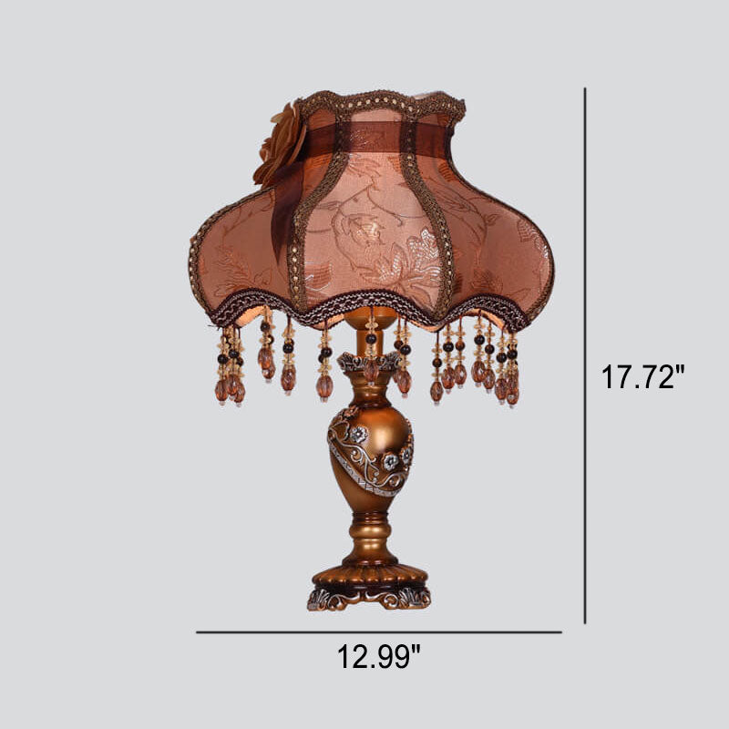 Fabric Lace Resin Table Lamp