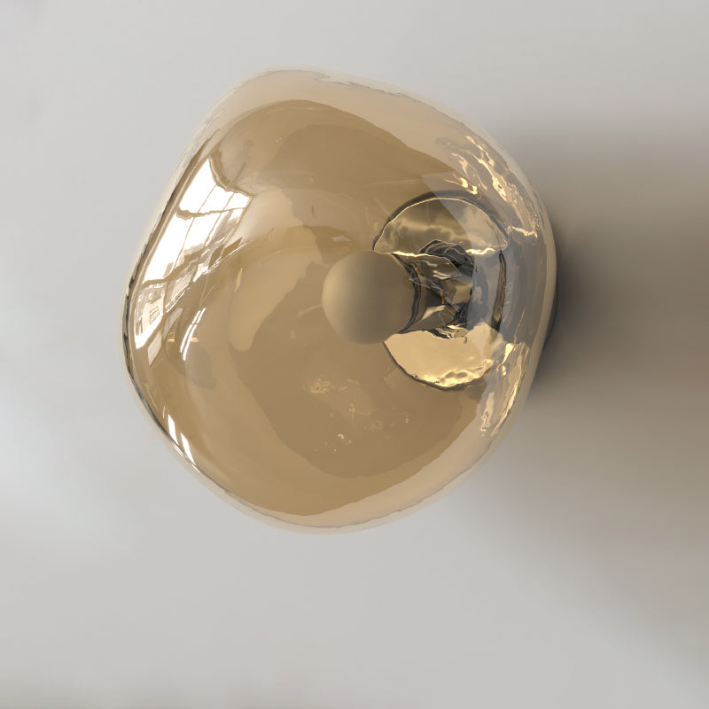 Irregular Spherical Electroplated Glass Wall Lamp