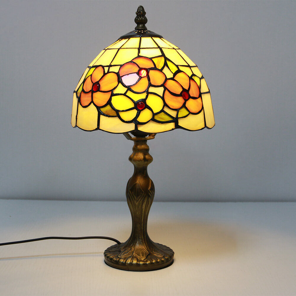 Animal Flower Decoration Stained Table Lamp