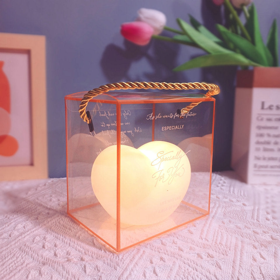 Rubber Coating Heart Night Table Lamp