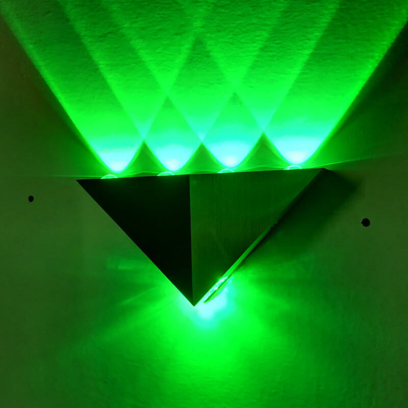 Aluminum Acrylic Stereo Triangle Wall Lamp