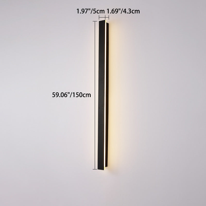 Long Rectangular Aluminum Acrylic Outdoor Light