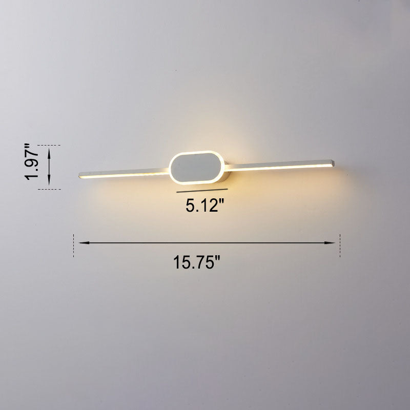 Long Strip Oval Vanity Wall Lamp