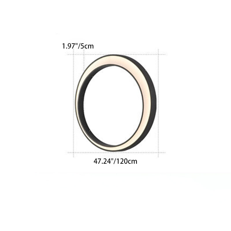 Crescent Circle Stainless Steel Outdoor Light