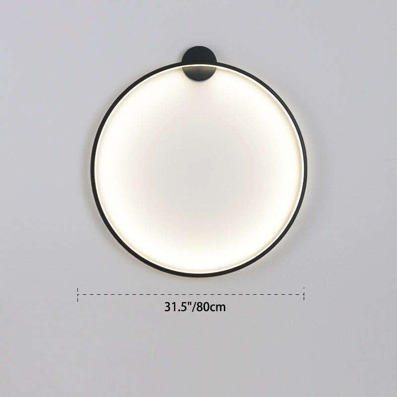 Aluminum Acrylic Round Bedroom Wall Lamp