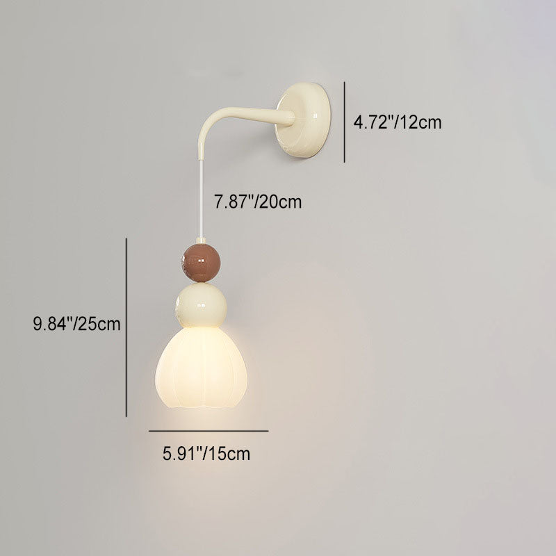 Round Gourd Petal Hardware Wall Lamp
