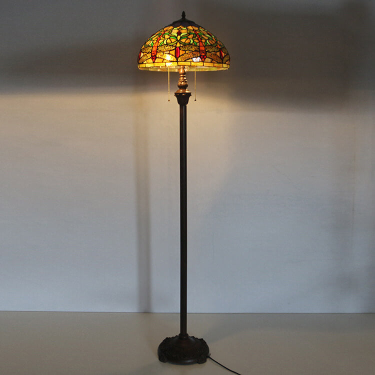 Dragonfly Glass Resin 2-Light Floor Lamp
