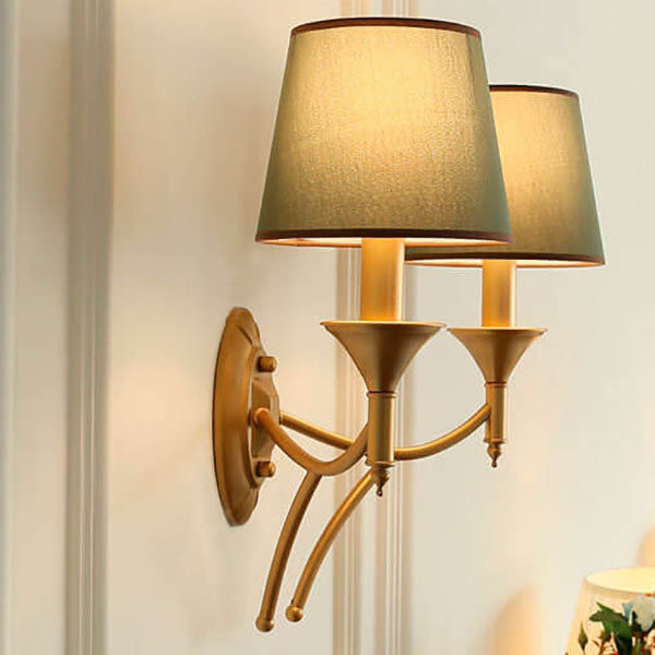 Iron Fabric Mushroom Wall Lamp