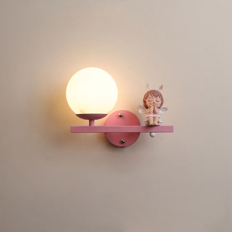 Kids Girls Unicorn Orb Wall Lamp