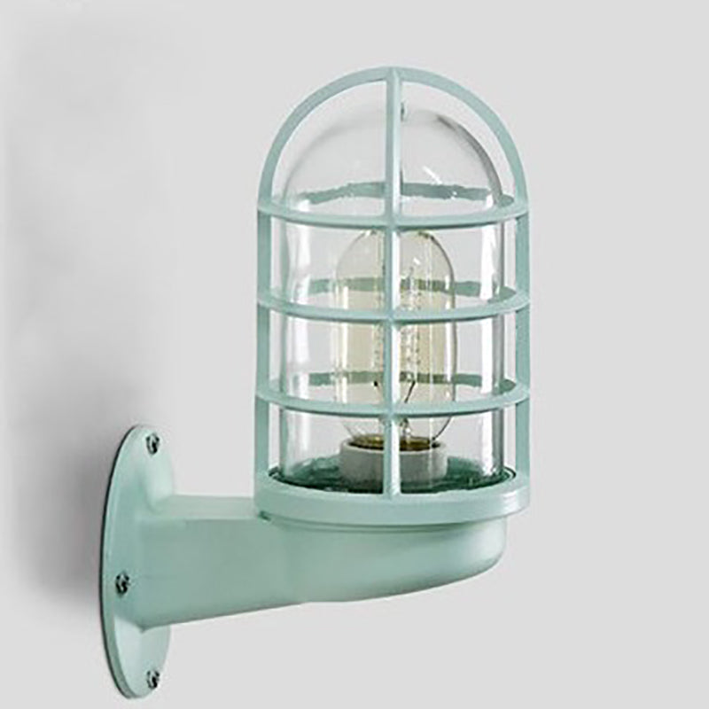 Aluminum Round Cage Entryway Wall Lamp