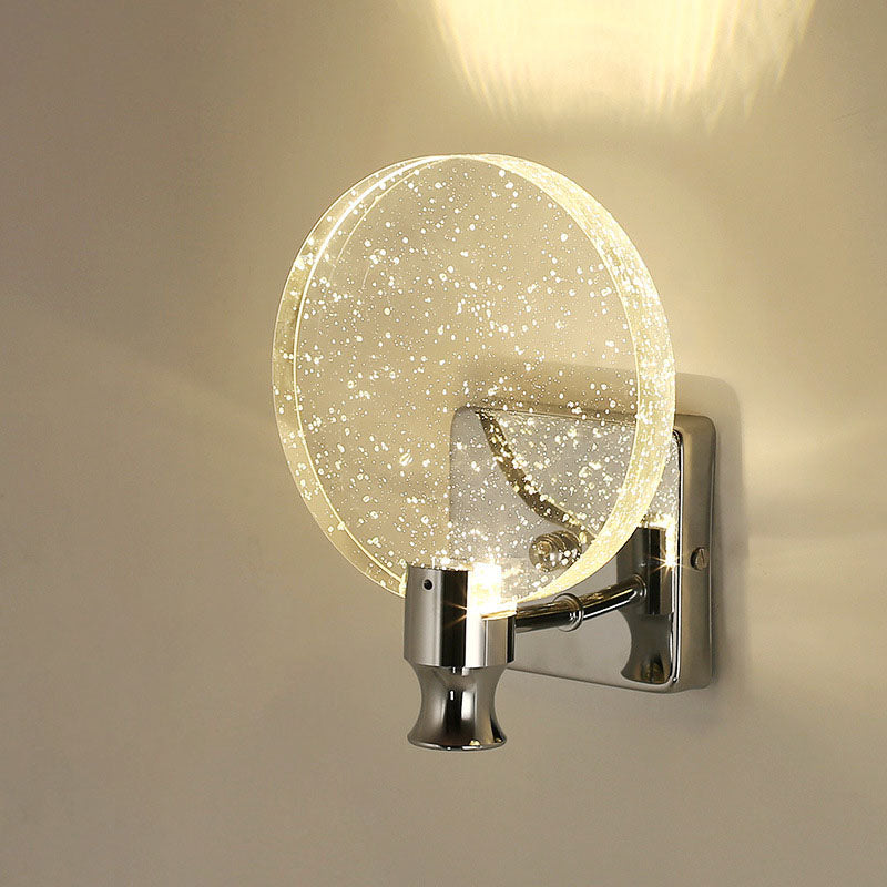 Round Bubble Crystal Aluminum Wall Lamp