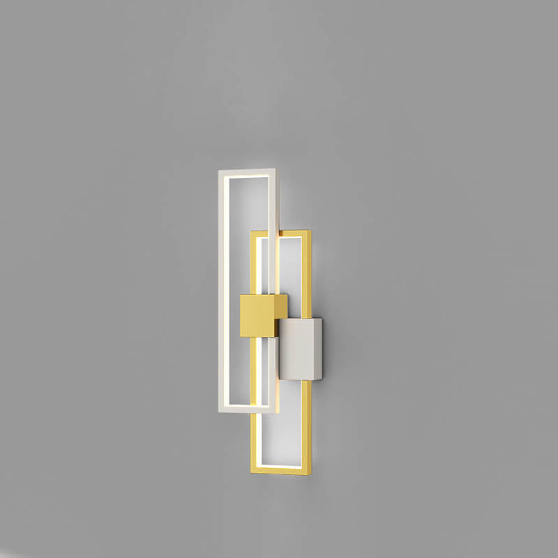 Square Frame Iron Silicone Wall Lamp
