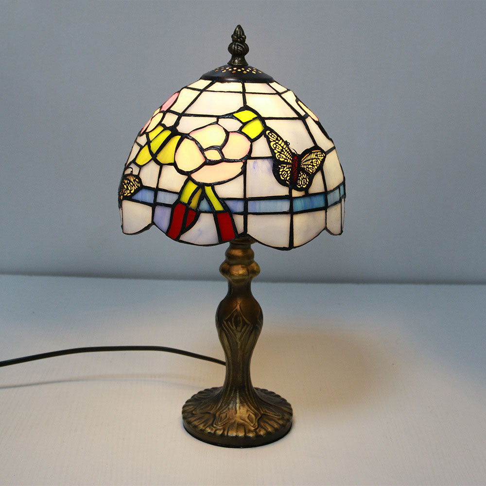 Animal Flower Decoration Stained Table Lamp