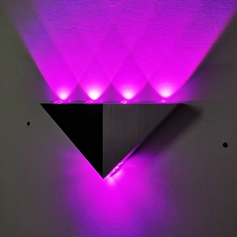 Aluminum Acrylic Stereo Triangle Wall Lamp