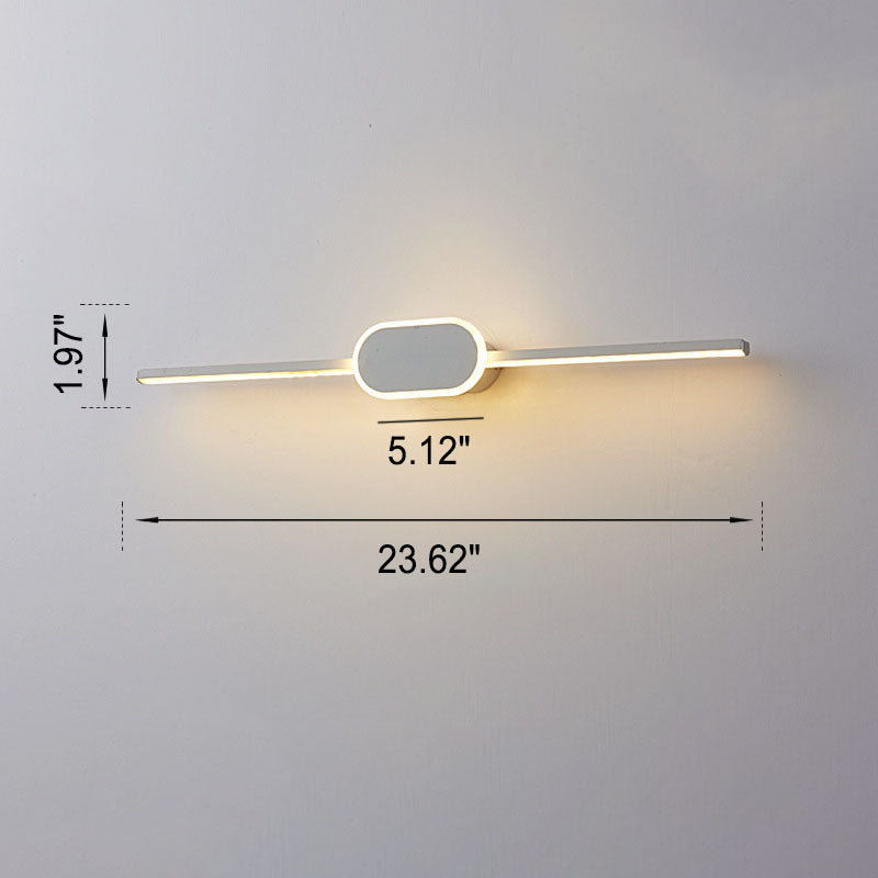 Long Strip Oval Vanity Wall Lamp
