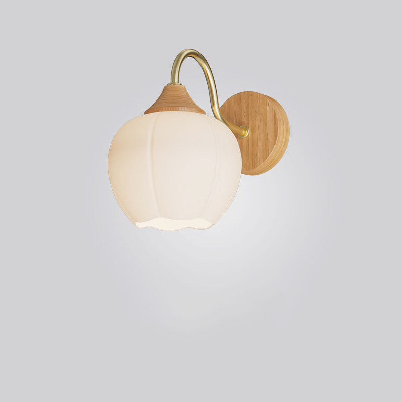 Striped Glass Round Log Wall Lamp