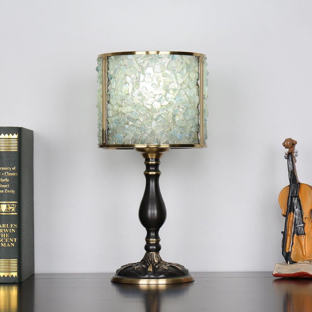Crystal Stone Full Copper Table Lamp