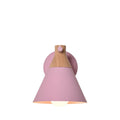 Solid Wood Macaron Cone Wall Lamp