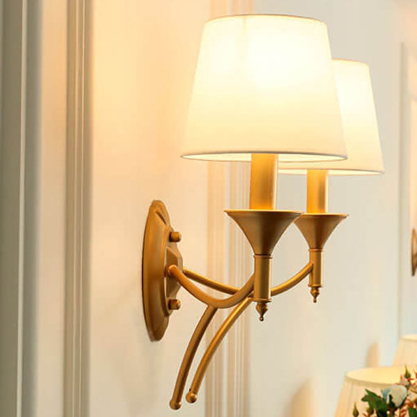 Iron Fabric Mushroom Wall Lamp