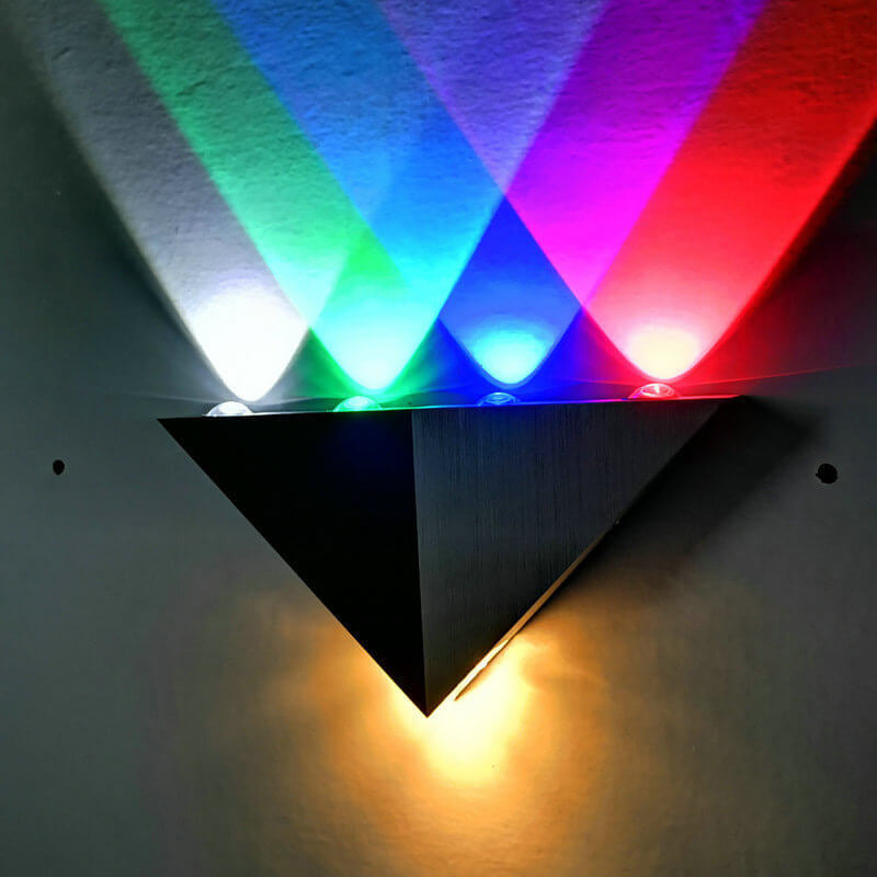 Aluminum Acrylic Stereo Triangle Wall Lamp