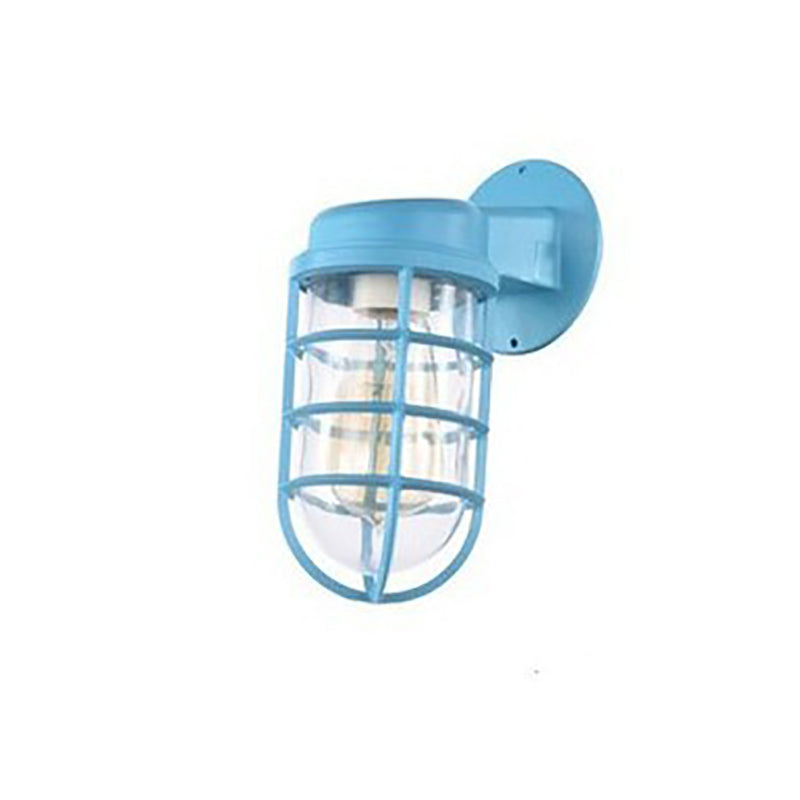 Aluminum Round Cage Entryway Wall Lamp