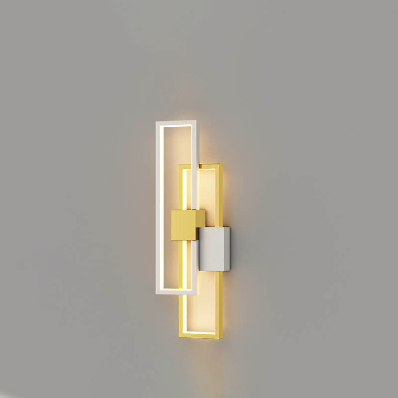 Square Frame Iron Silicone Wall Lamp