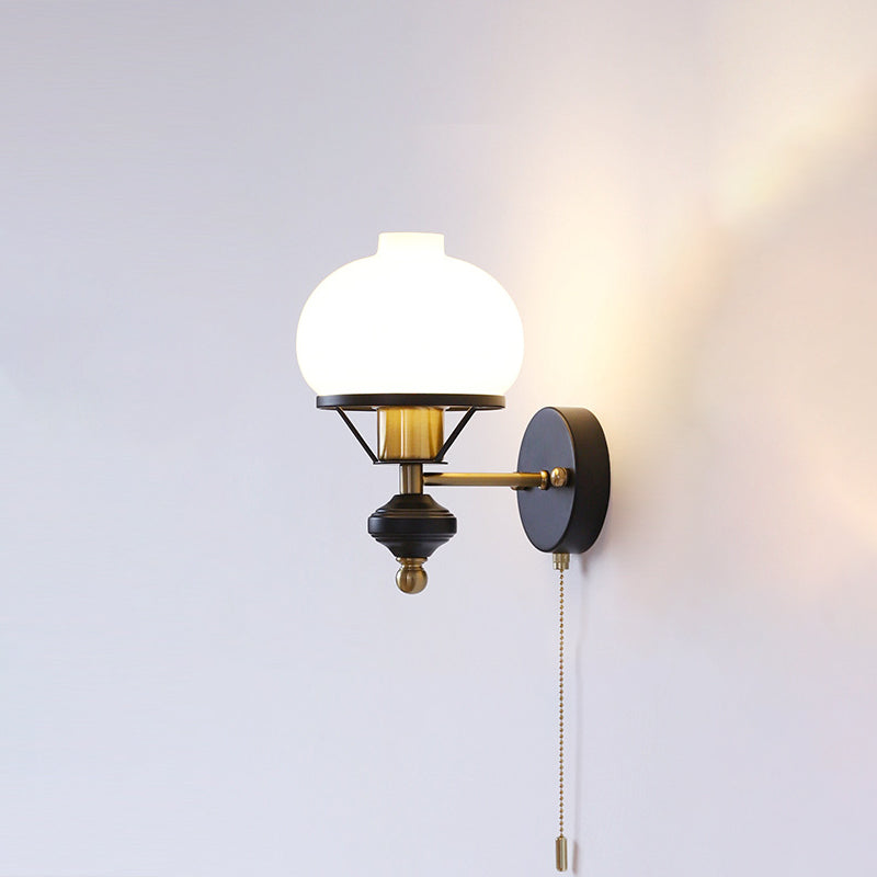 Geometric Circle Glass Iron Wall Lamp