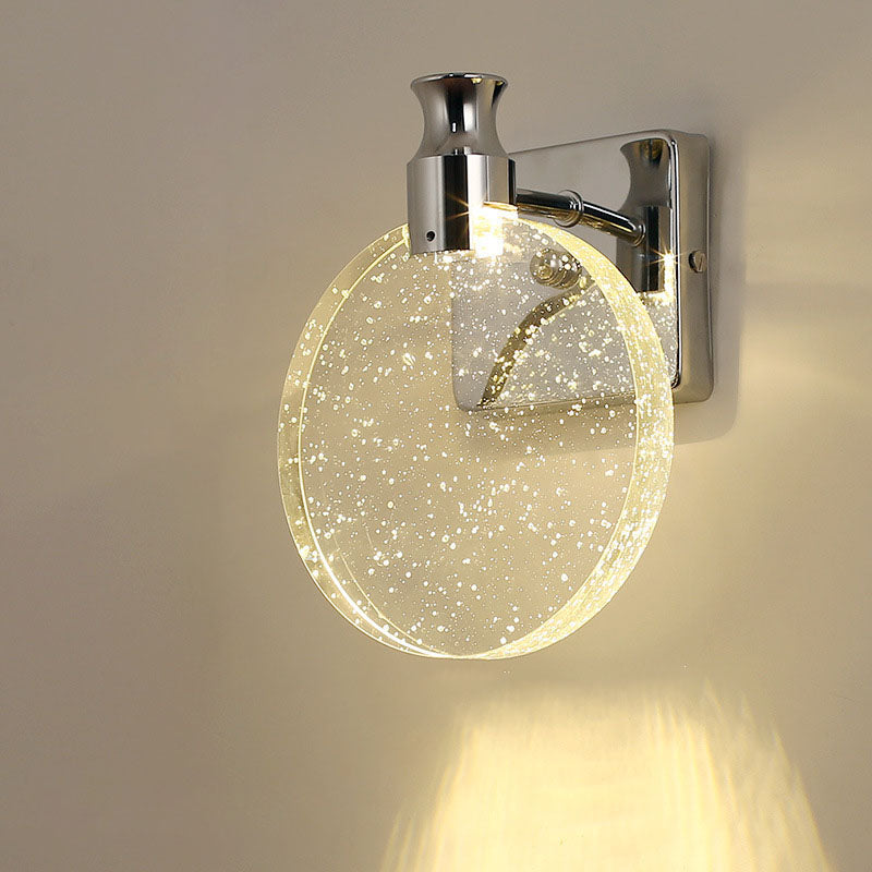 Round Bubble Crystal Aluminum Wall Lamp