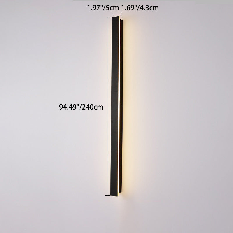 Long Rectangular Aluminum Acrylic Outdoor Light