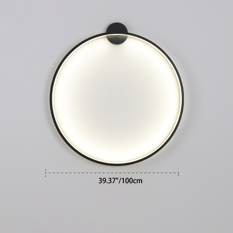 Aluminum Acrylic Round Bedroom Wall Lamp