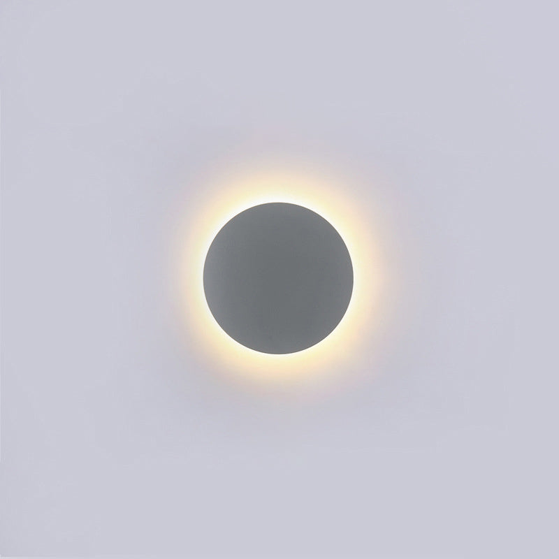 Round Eclipse Iron Living Wall Lamp