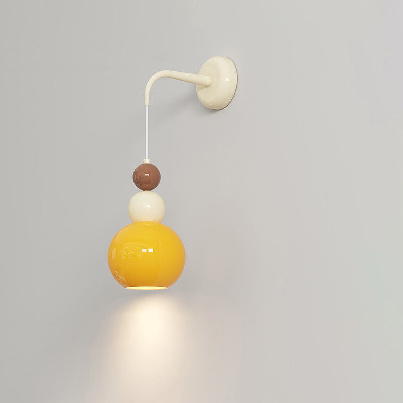 Round Gourd Petal Hardware Wall Lamp