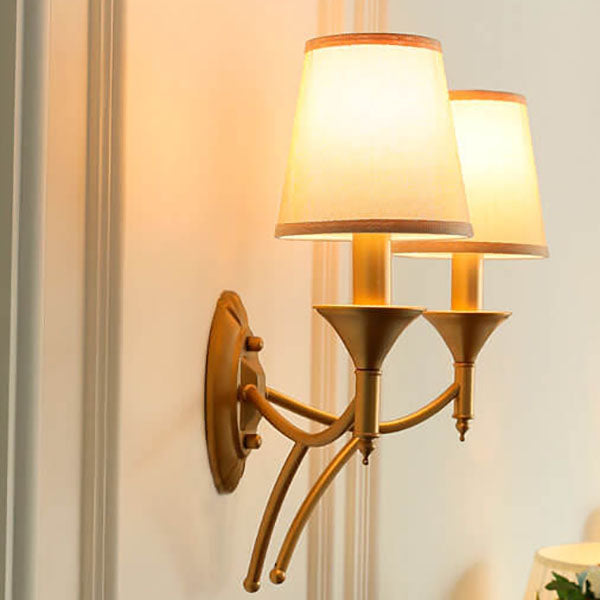 Iron Fabric Mushroom Wall Lamp