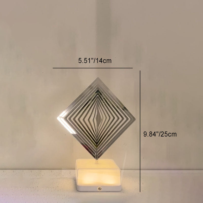 Stainless Steel ABS Cubic Table Lamp